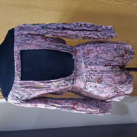 Free people purple off shoulder shorts jumper romper - Picture 4 of 6